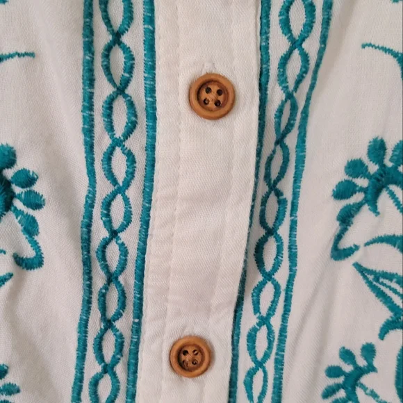 SOLD🌞80's Style O'Neill Embroidered Sleeveless Blouse - Picture 8 of 10